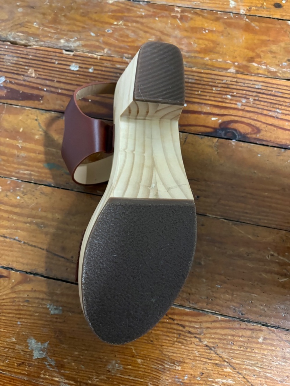 Burgundy Open Toe Clog - Picture 5 of 7